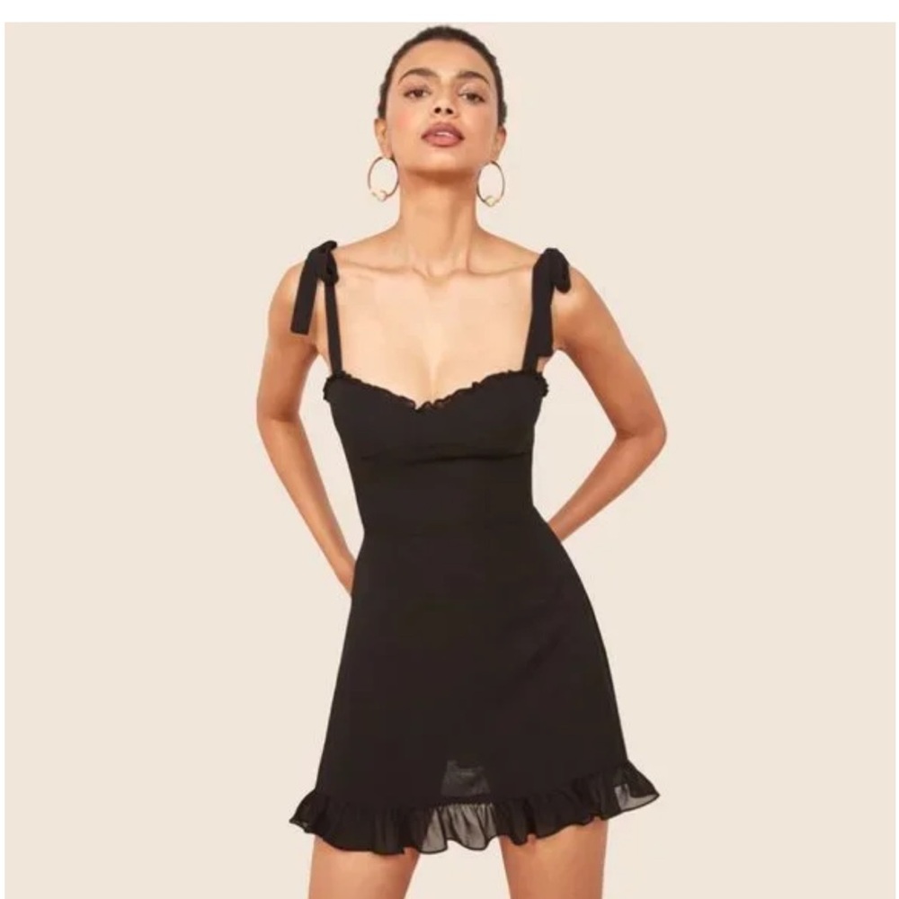 Reformation Christine Dress in Black
